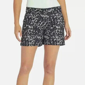 Isaac Mizrahi Tailored Stretch Trouser Short Leopard